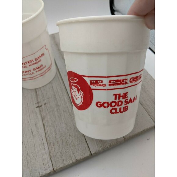 Vintage Good Sam Club Plastic Drinking Cup Advertising Downs Belleville KS - Picture 2 of 10